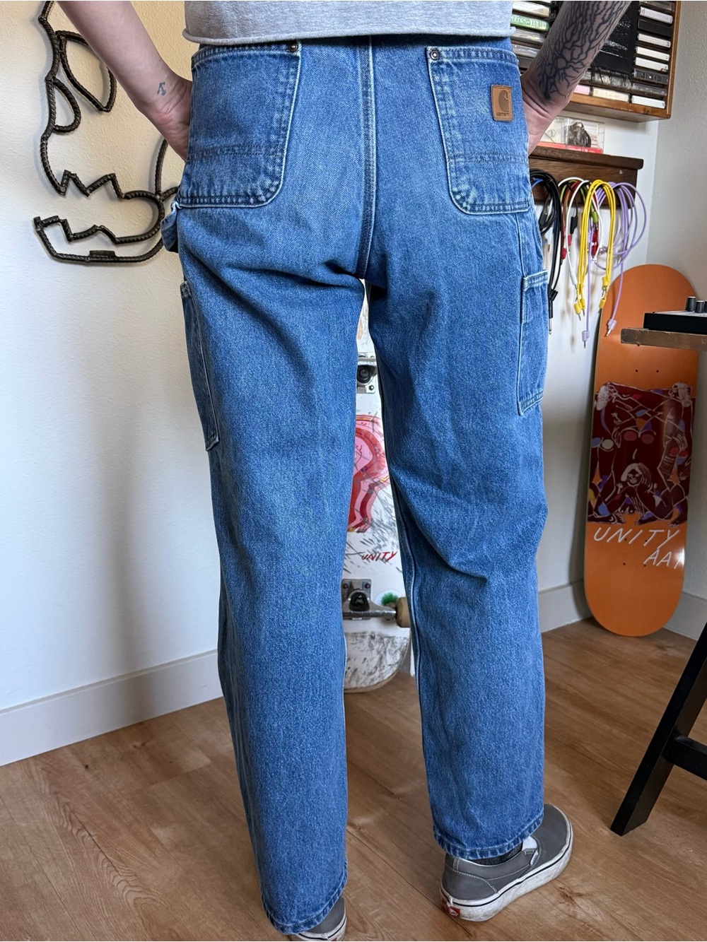 Carhartt B73 DST Double Knee Denim Workwear Utility Jeans ~ Size 29 x 31 - Picture 4 of 9